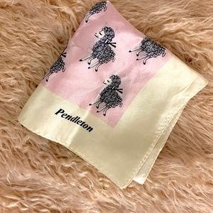 Vintage Pendleton Scarf with Sheep Print
